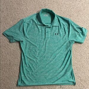 Under Armour Men's Green Golf Polo Size L